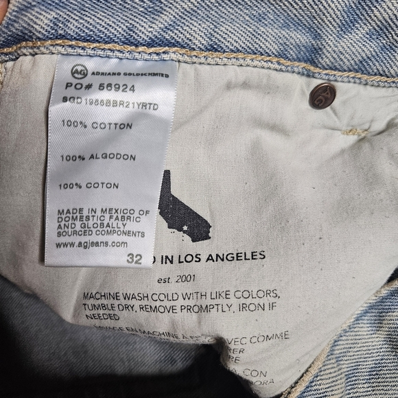 Ag Adriano Goldschmied High Rise Straight Leg Vintage Crop Alexxis SZ 32 - Picture 6 of 8